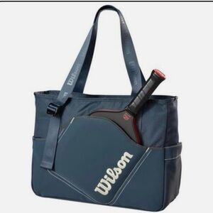 WILSON PICKLEBALL LIFESTYLE TOTE BAG GREY/WHITE